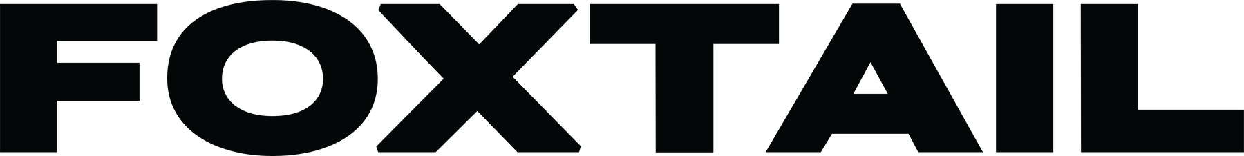 Black 'FOXTAIL' logo on a transparent background