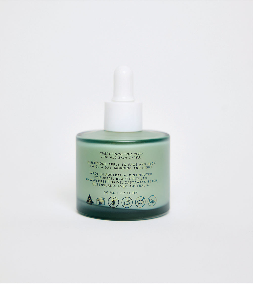 Niacinamide peptide face serum with text on a white background